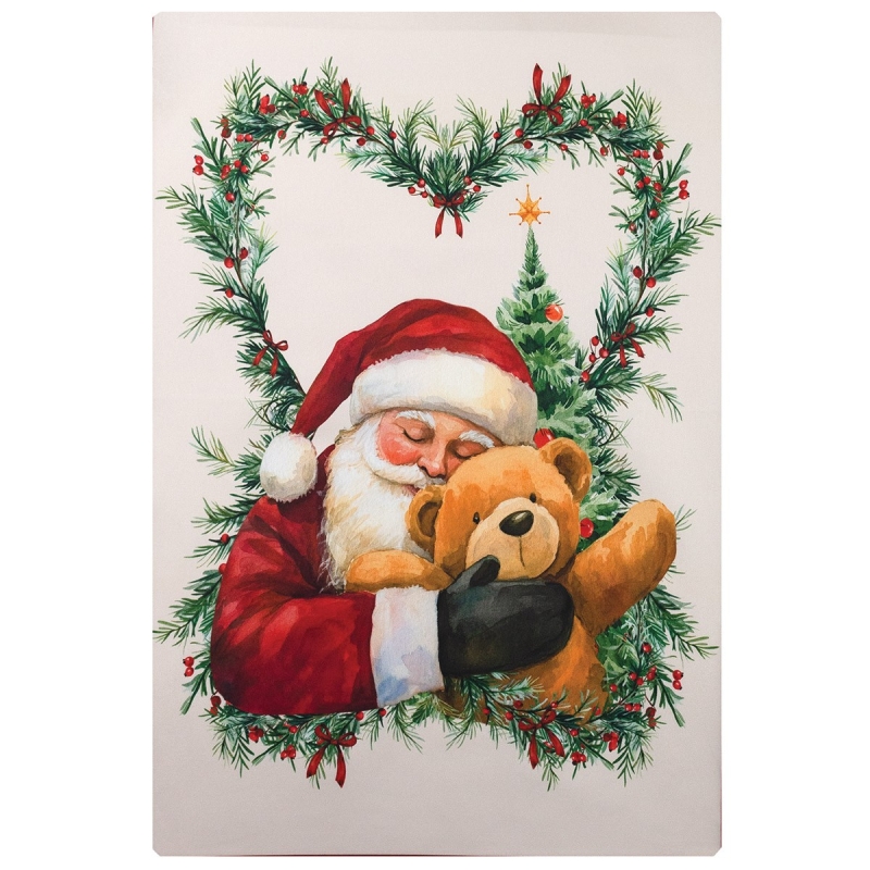 Babbo Natale - Christmas dish towel with HD digital print