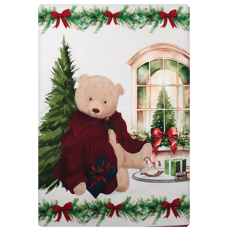 Bear and Toys - Christmas dish towel...