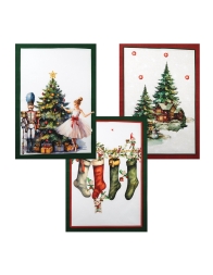 Christmas – Set of 3 Cotton Tea Towels with HD Digital Print – Corredo Italiano®