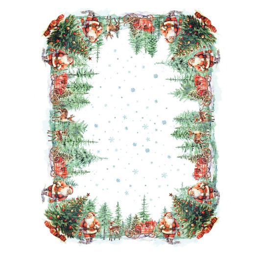 Christmas Tablecloth in Pure Cotton – Santa Claus – Corredo Italiano® 2