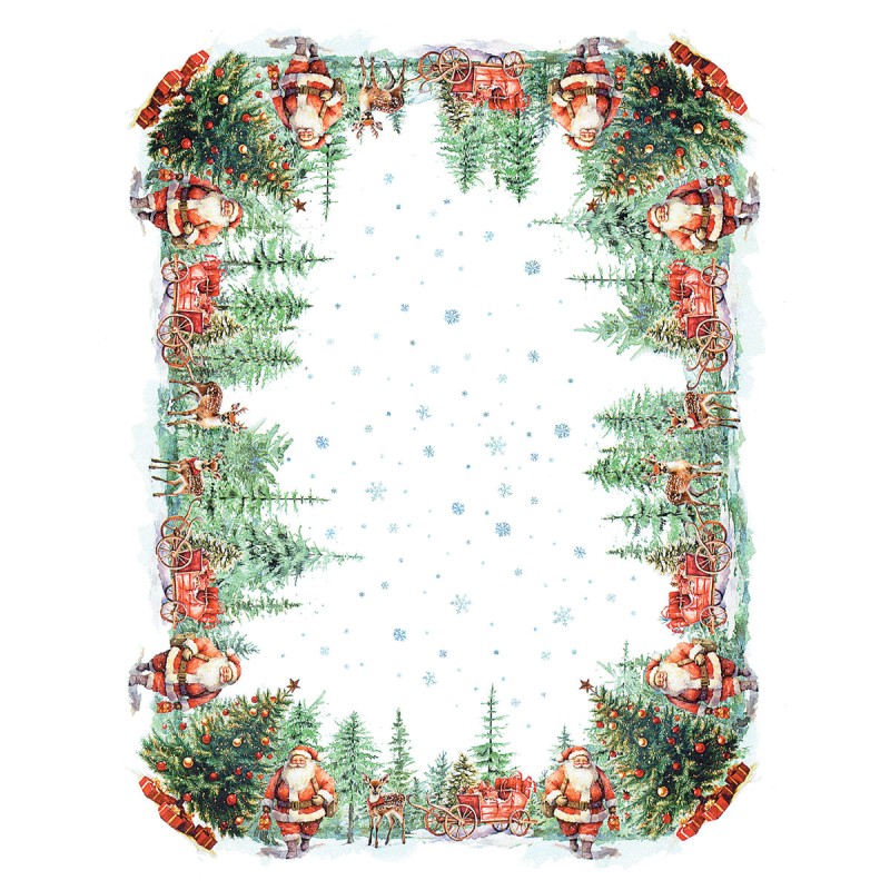 Christmas Tablecloth in Pure Cotton –...