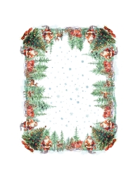 Christmas Tablecloth in Pure Cotton – Santa Claus – Corredo Italiano®