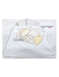 Crib Cot sheet set - Sweet Night - Bruco Bruco - Gray