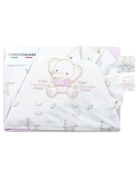 Set lenzuola per lettino baby - Elefantino - Bruco Bruco EL2171