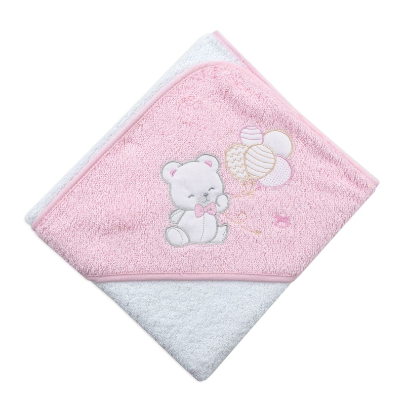 Accappatoio neonato in spugna con ricamo orsetto