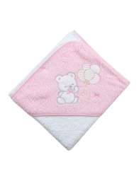 Accappatoio neonato in spugna con ricamo orsetto