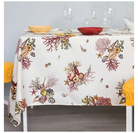 Conchiglie - tovaglia in cotone con tovaglioli - Corredo Italiano® 2