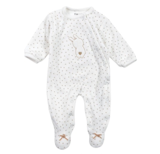 Tutina in ciniglia con apertura laterale - Babybol 250042