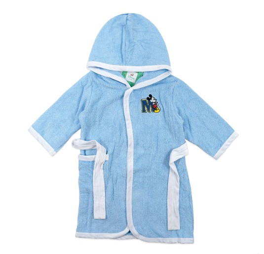 Accappatoio baby in spugna Topolino Disney con cappuccio morbido