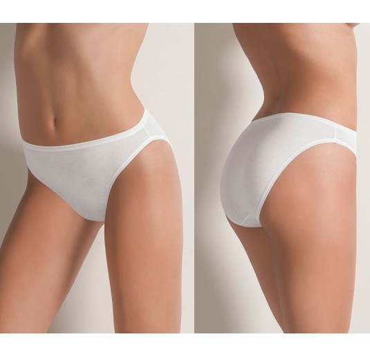 Slip donna Cotonella 3939 in cotone elasticizzato bianco e nero