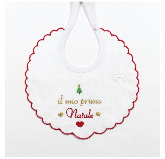 Christmas Cotton Bib “My First Christmas” – Mio Piccolo