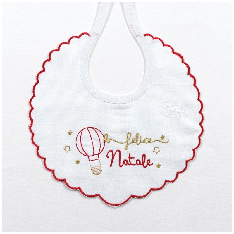 Christmas Cotton Bib “Merry...