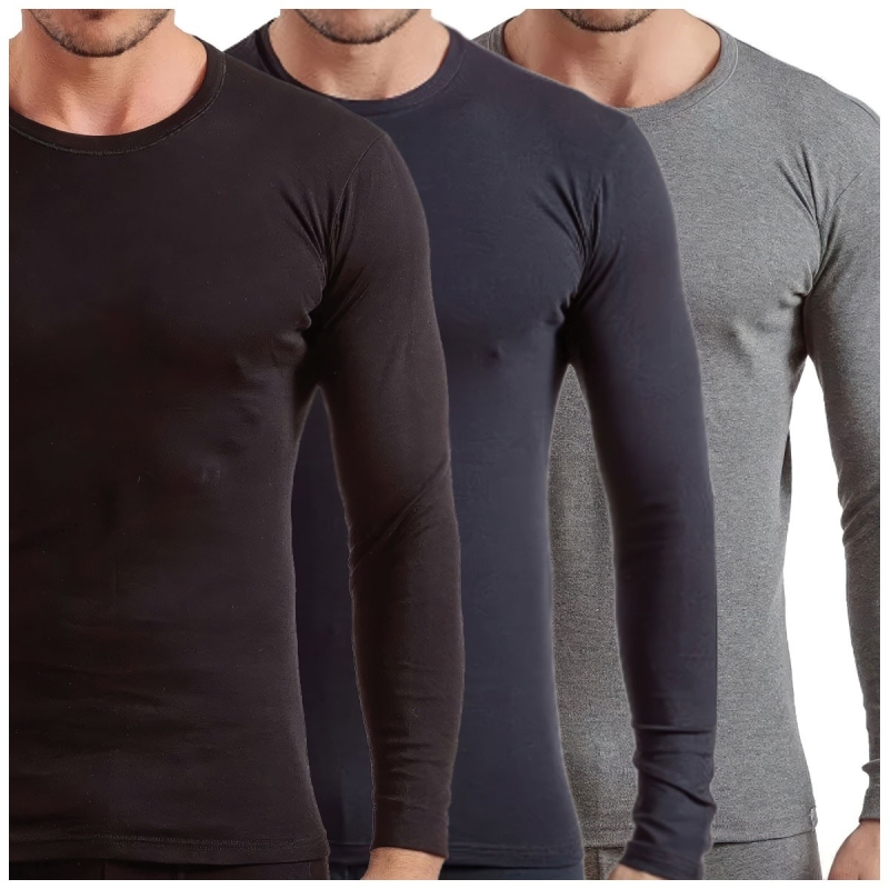 Set di 3 Maglie manica lunga girocollo in caldo cotone - Enrico Coveri ET1204