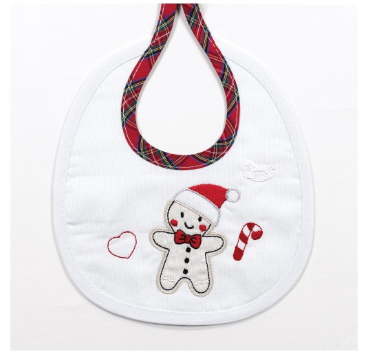 Bavaglino Natalizio in cotone “Gingerbread” - Mio Piccolo