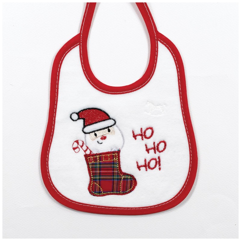 Christmas Chenille Bib “Ho Ho Ho” –...