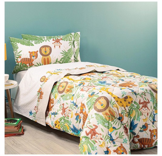 Winter single bed quilt – Tropical – Caleffi