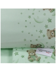 Flannel Crib Sheet Set for Baby – Bear – Corredo Italiano CIFL026