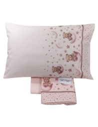 Flannel Crib Sheet Set for Baby – Bear – Corredo Italiano CIFL026