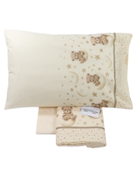 Flannel Crib Sheet Set for Baby – Bear – Corredo Italiano CIFL026