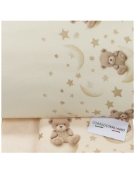 Flannel Crib Sheet Set for Baby – Bear – Corredo Italiano CIFL026
