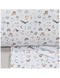 Completo lenzuola lettino neonato Little Safari | Corredo Italiano