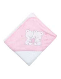 Triangle Terry Baby Hooded Towel – Tender Teddy Bears – Mio Piccolo 57313