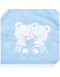 Triangle Terry Baby Hooded Towel – Tender Teddy Bears – Mio Piccolo 57313