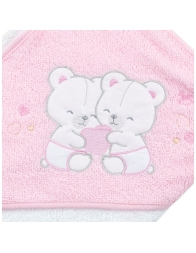 Triangle Terry Baby Hooded Towel – Tender Teddy Bears – Mio Piccolo 57313