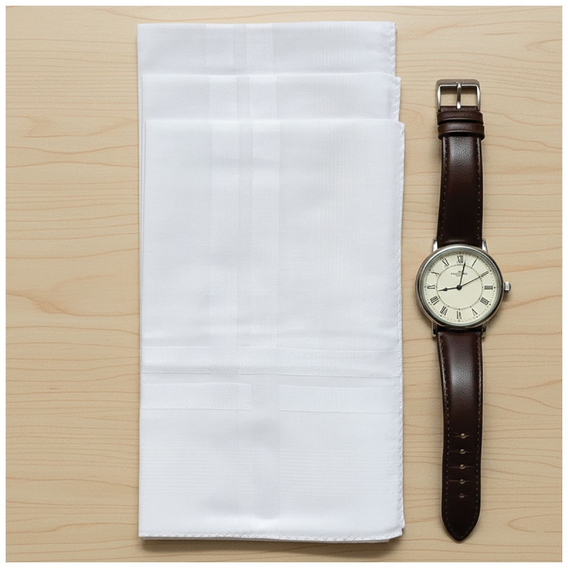 Confezione di 3 fazzoletti orlo roulè 45 cm P526 - Perofil