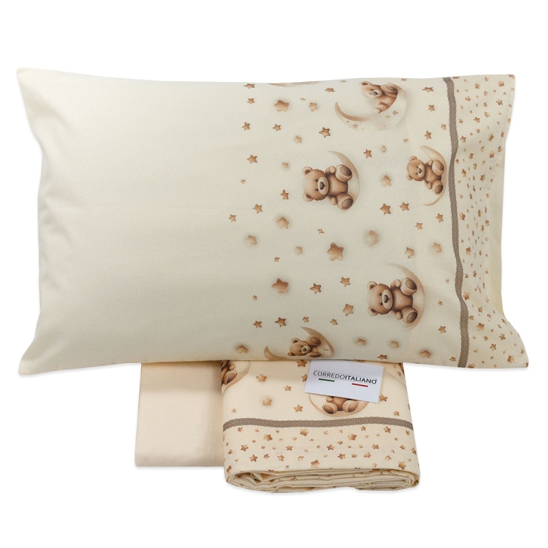 Soft flannel crib sheet detail for newborn crib