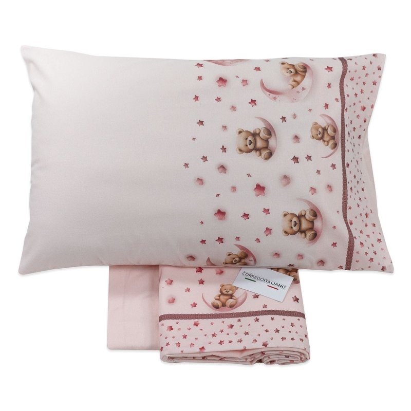 Made in Italy flannel crib sheet for baby crib