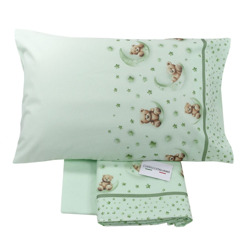 Soft flannel crib sheet detail for newborn crib