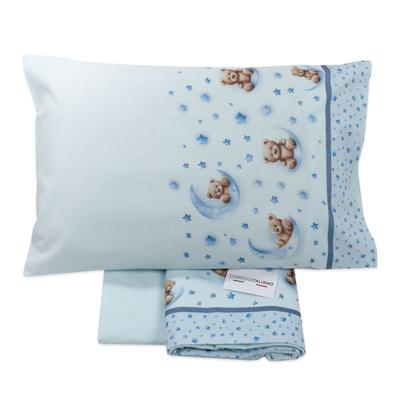 Made in Italy flannel crib sheet for baby crib