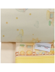 Set lenzuola in flanella per lettino baby - Little Toys CIFL022 - Corredo Italiano