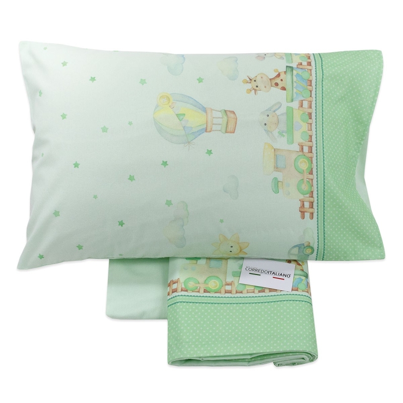set lenzuola lettino neonato in flanella 100% cotone Made in Italy
