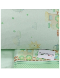 Set lenzuola in flanella per lettino baby - Little Toys CIFL022 - Corredo Italiano