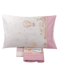 set lenzuola lettino neonato in flanella con fantasia delicata