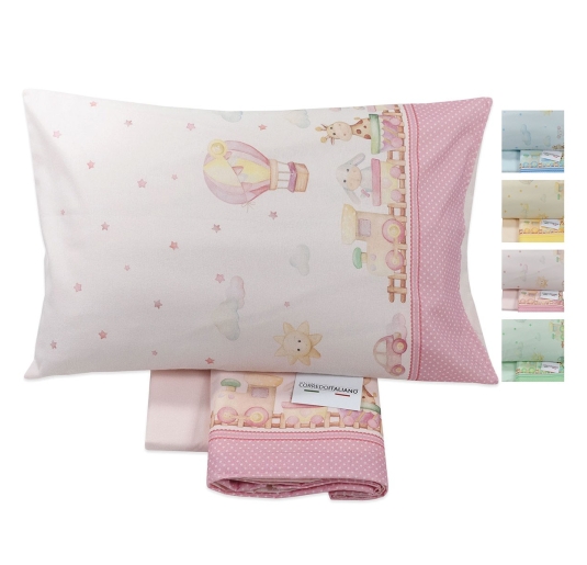 Set lenzuola in flanella per lettino baby - Little Toys CIFL022 - Corredo Italiano