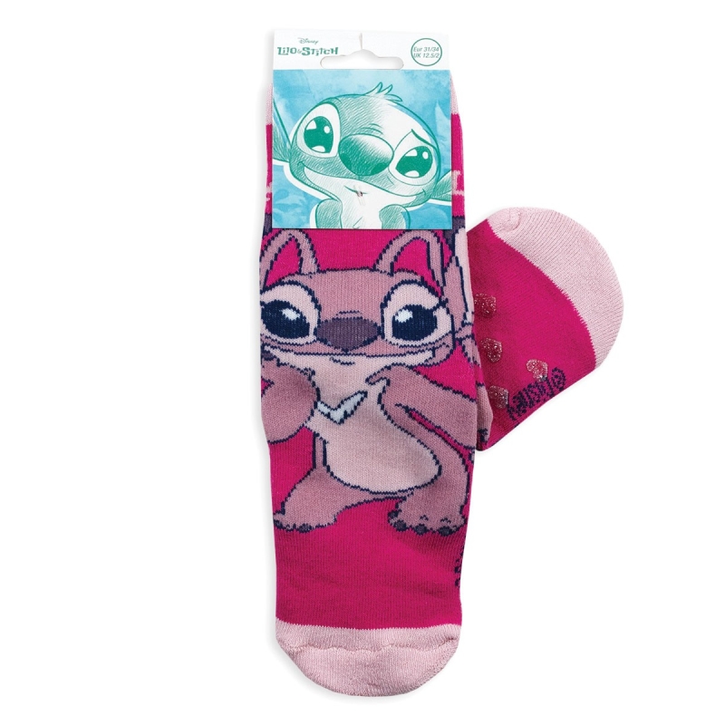 Kids non-slip socks Stitch with colorful pattern