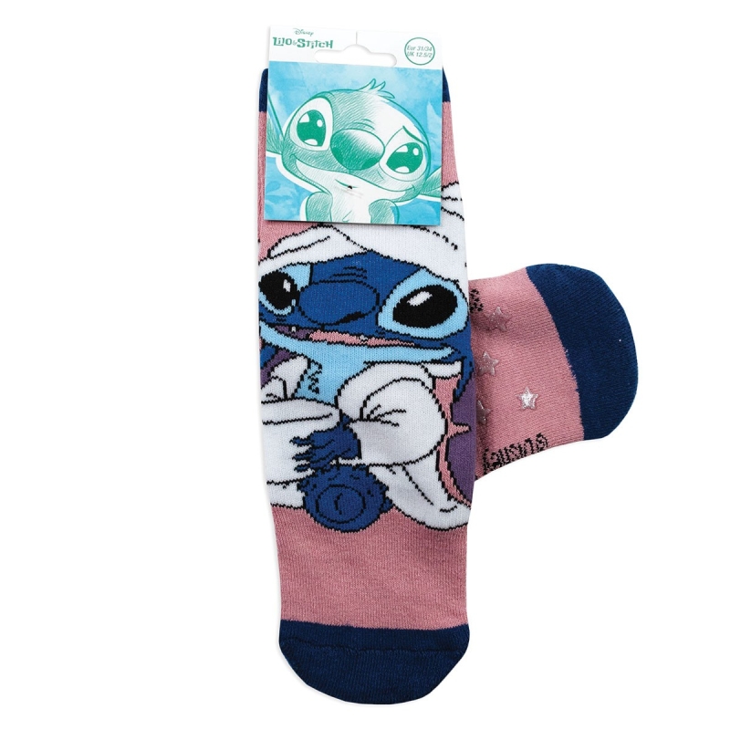 Sole detail of kids non-slip socks Stitch