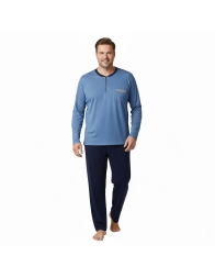 Pigiama caldo cotone interlock - Conquista 6438AZ - Bip Bip