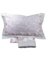 European King Size flannel bed sheet set with floral pattern
