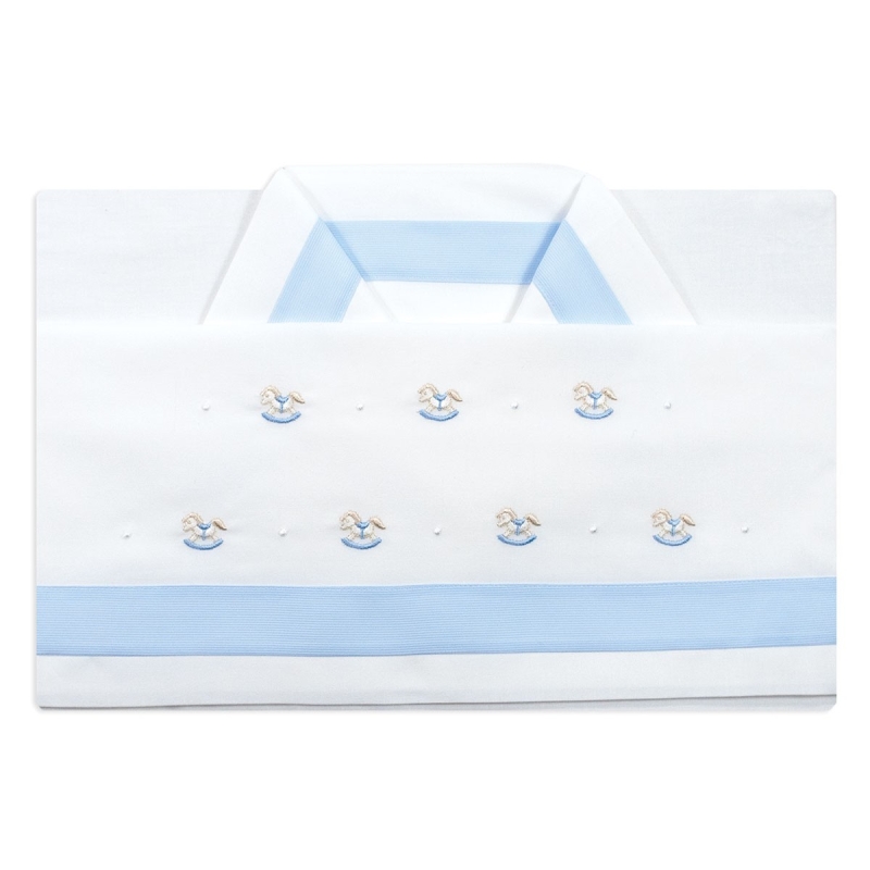 Cavallini - Set lenzuola per culla e carrozzina Azzurro