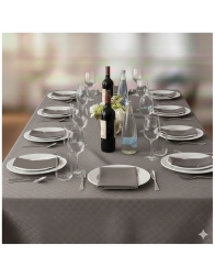 Damina - tovaglia fiandra con tovaglioli Corredo Italiano® - varie misure
