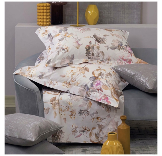 Italian King size bed sheets percale cotton - Anya -...