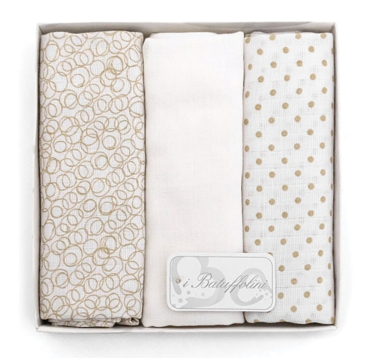3-Pack Muslin - B31610BG - Batuffolini