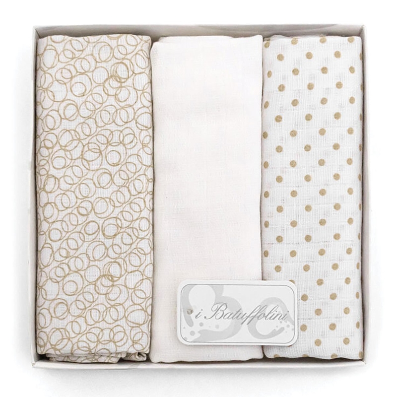 3-Pack Muslin - B31610BG - Batuffolini