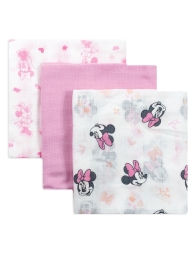 Set of 3 Cotton Muslin Squares – Minnie WX6104E – Disney