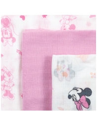 Set of 3 Cotton Muslin Squares – Minnie WX6104E – Disney
