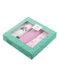 Quadrati in garza Minnie Disney per pappa e cambio – set 3 mussole